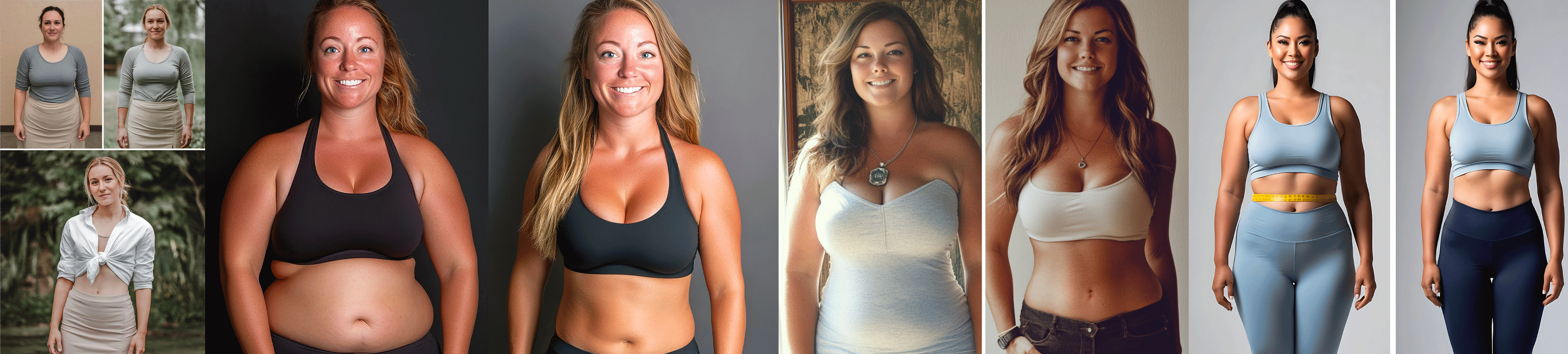 Before and after weight loss results with GLP-1 treatment for weight loss